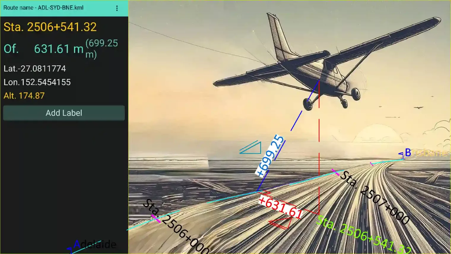 Pythagorean theorem can be calculated that an airplane flies at an altitude of 300 meters sqrt(699.25*699.25-631.61*631.61)